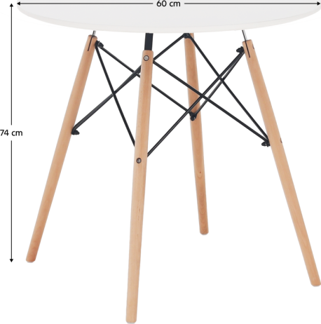 Jídelní stůl, bílá / buk, Gamin NEW 60