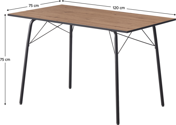Jídelní stůl NALAK TYP 2 dub artisan 120x75x75 cm