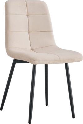 Jídelní židle DAMIA TYP 1 béžová Velvet látka/kov