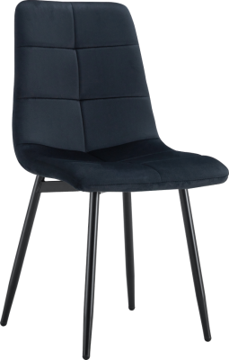 Jídelní židle DAMIA TYP 1 černá Velvet látka/kov