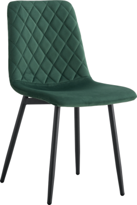 Jídelní židle DAMIA TYP 2 smaragdová Velvet látka/kov