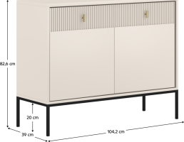 Komoda MAGIRA 2D2S MA02 cashmere