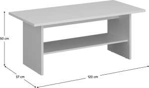 Konferenční stolek 120, bílá, ERODIN