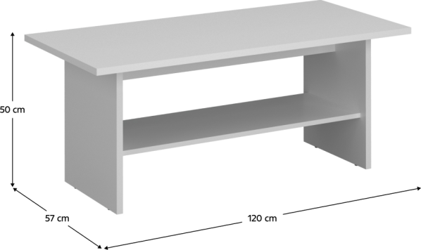 Konferenční stolek 120, bílá, ERODIN