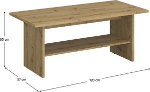 Konferenční stolek 120, dub artisan, AIRON