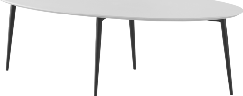 Konferenční stolek, bílá/černá, SANAM