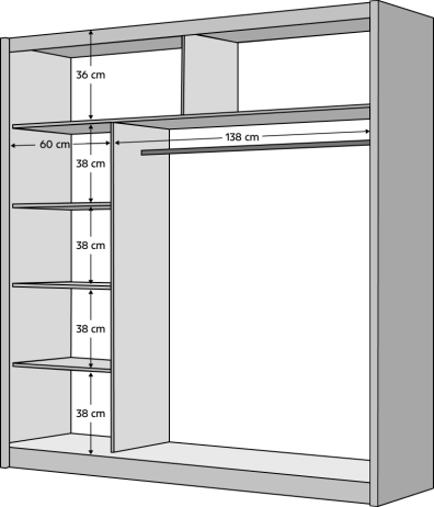 Skříň s posuvnými dveřmi, bílá/dub craft, 203x215 cm, LADDER