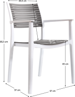 Stohovatelná židle HERTA bílá/šedá