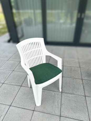 Střední polstr na židli, tmavě zelený melír
