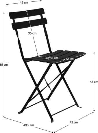 Černý zahradní set OBAX 1+2