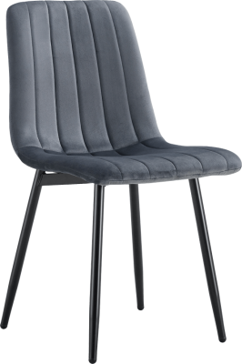 Židle RAMITA TYP 1 tmavě šedá Velvet látka/černá, RAMITA TYP 1